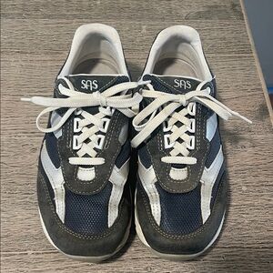 SAS Tour Women's Size 7.5W Blue‎ Suede Mesh Sneakers Comfort Athletic Shoes